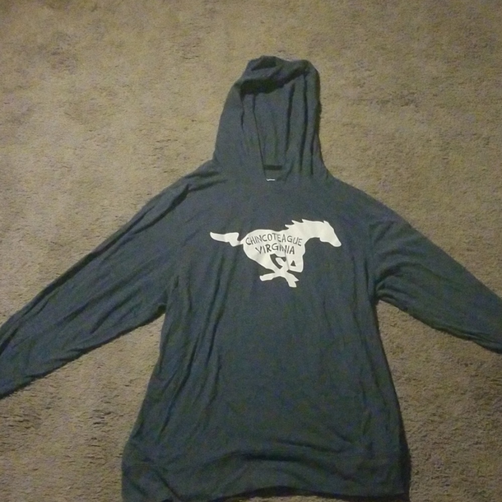 Shirt with built in hoodie